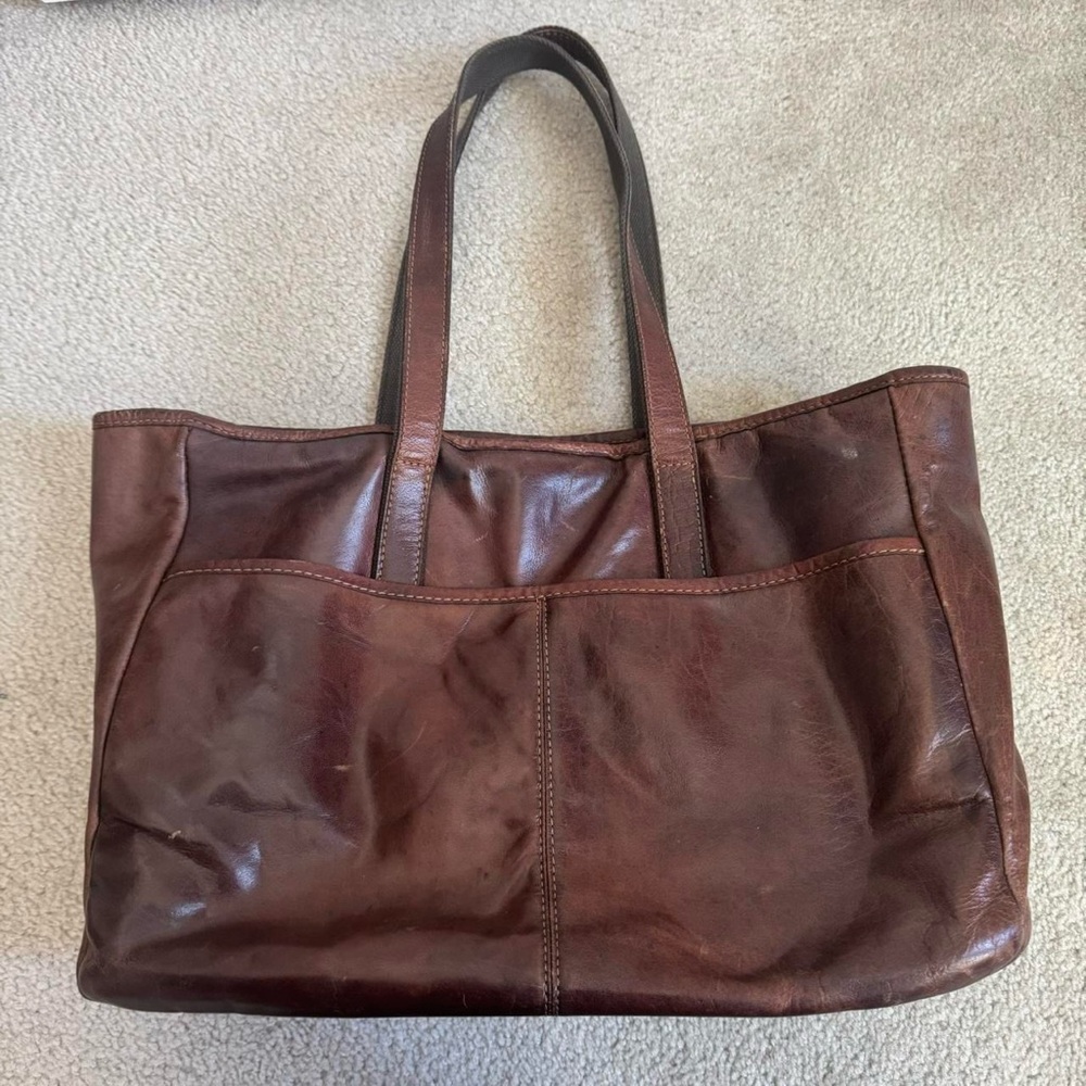 Jack Georges Voyager Business Tote #7917 Brown Leather